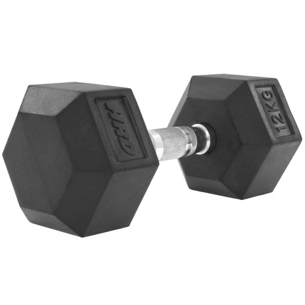 Beltor HRD System Line Hex liatinová gumová činka 12 kg Beltor HRD System Line Hex liatinová gumová činka 12 kg