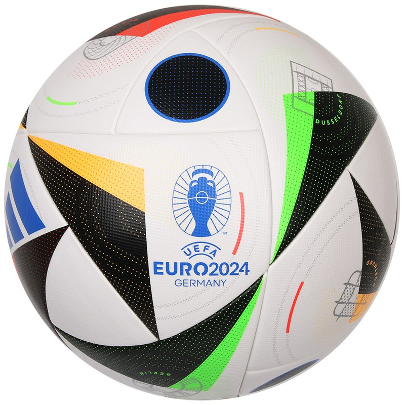 Futbalový lopta Adidas Euro24 Competition, veľkosť 5, farba bielo-zeleno-červenooranžová