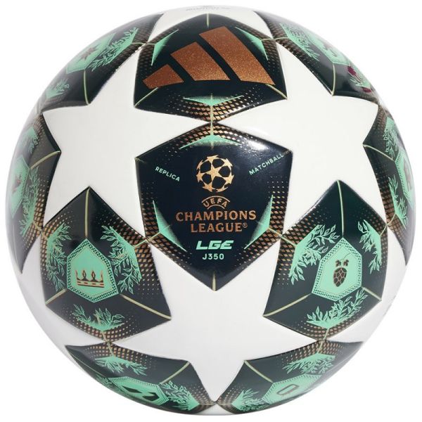 Futbalová lopta Adidas UCL League J350, čierno-biela Futbalová lopta Adidas UCL League J350, čierno-biela