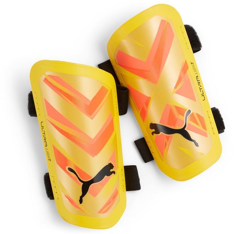 Futbalový chránič Puma Ultra Light Strap, oranžová a ružová farba
