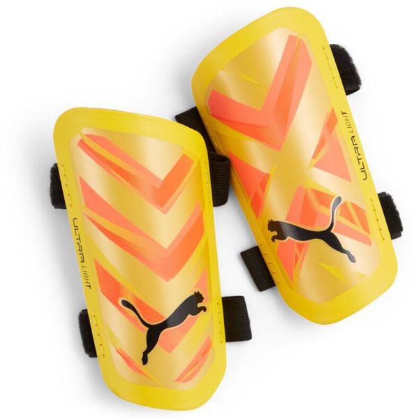Futbalový chránič Puma Ultra Light Strap, oranžová a ružová farba Futbalový chránič Puma Ultra Light Strap, oranžová a ružová farba