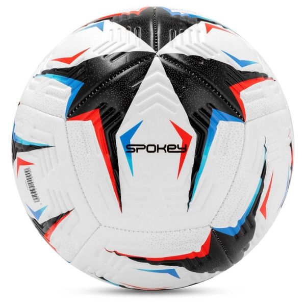 Futbalová lopta Spokey Flick, veľkosť 5, farba bielo-čierno-modro-červená