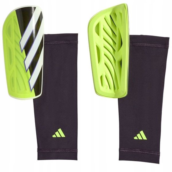 Futbalový chránič Adidas Tiro SG LGE, žlto-čierno-fialový Futbalový chránič Adidas Tiro SG LGE, žlto-čierno-fialový